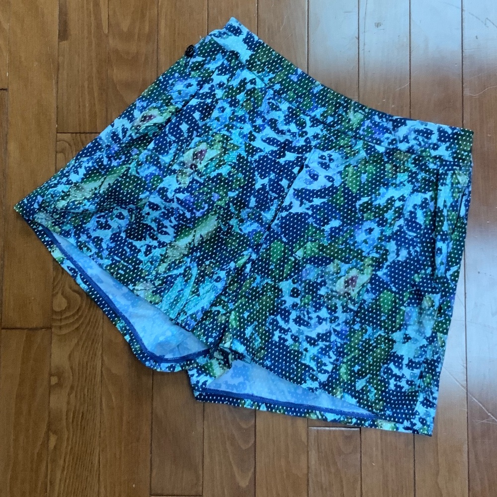 Lululemon City Skort Shorts Floral Sport Multi Black White Stripes Reflective 4